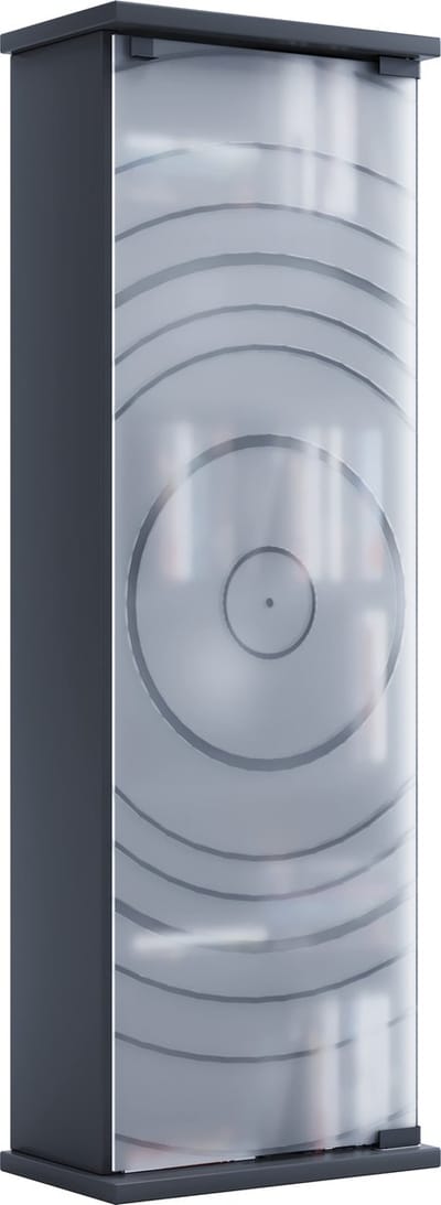 Houten CD DVD-standaard Plankkast Opbergrek Staande Plank Glazen Deur Tilano M
