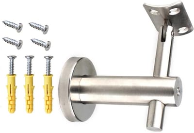 Trapleuningbeugels - Leuninghouder - Veilige Trap - In hoogte verstelbaar - 3 stuks - Zilver