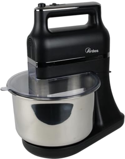 Elektrische mixer met zelfdraaiende roestvrijstalen kom en deksel 3,5 liter