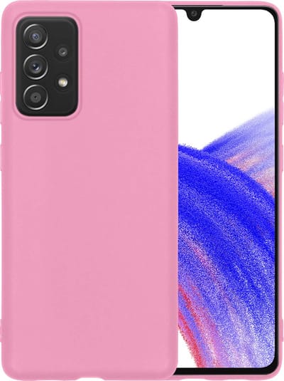 Hoesje - Geschikt voor Samsung Galaxy A33 - Sterk & Shockproof - Hoes Cover - Siliconen Case - Telefoonhoesjes - Lichtroze