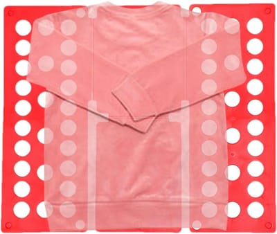 Kleding Vouwplank - Vouw Helper - Efficiënt Organiseren - Aanpasbaar Ontwerp - 40x48 cm - Rood