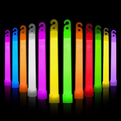12x LED Glasvezel Knipperstaven - 7 Kleuren Lichtgevende Sticks voor Feestjes en Evenementen