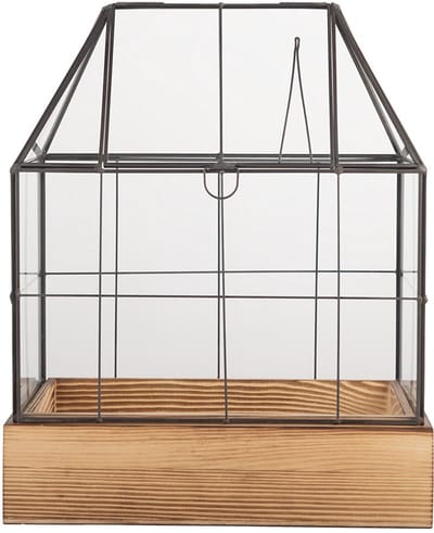 Clayre & Eef Decoratie Kweekkastje 26x17x32 cm Transparant Glas