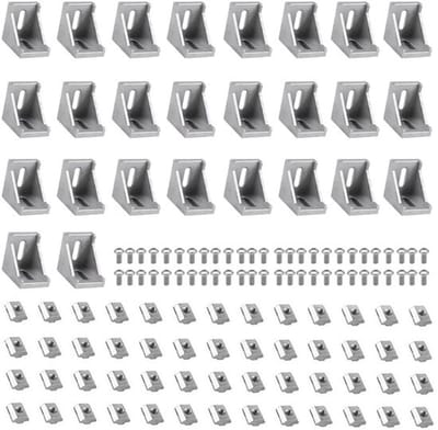Hoekverbindingen 30x30 - Aluminium Profiel - 26 Stuks - Inclusief Schroeven/Moeren - Afmetingen 35x35x28mm - Aluminiumlegering - Hoekstukken