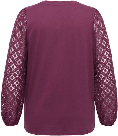ONLY CARMAKOMA - CAREFFIE LS V-NECK BLOUSE JRS Dames Blouse