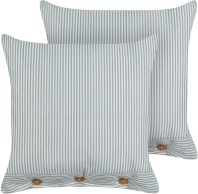 SEBRINE - Sierkussen set van 2 - Mintgroen - 45 x 45 cm - Polyester