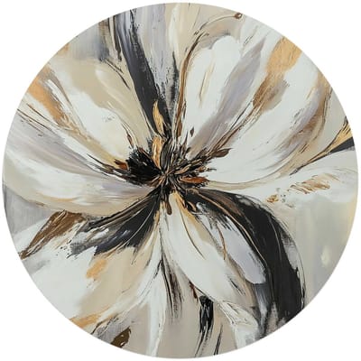 Glasschilderij Stijlvolle bloem - Ø 70 - Glas - REINDERS