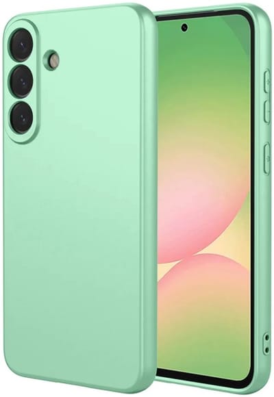 Hoesje geschikt voor Samsung Galaxy A57 - Phonesta Soft Silk Silicone Back Cover - Matcha Green