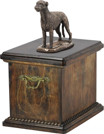 Ierse Wolfhond urn hond met beeldje - Elegante klassieke urn hond voor huisdieras.