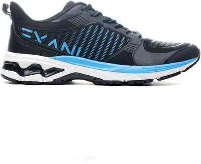 Exani UNIX - Heren Sneakers - Zwart/Blauw - Lichtgewicht - Comfortabel
