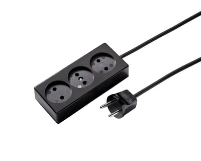 Martin Kaiser 3-Weg Niet-Gegrond Stopcontact 16Amp Met 1,5m Kabel (Europese Stekkerdoos) - 511ZL/15/sw [20 stuks]