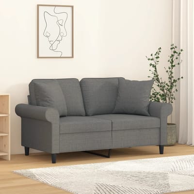 vidaXL - Sierkussens - 2 - st - 40x40 - cm - stof - donkergrijs