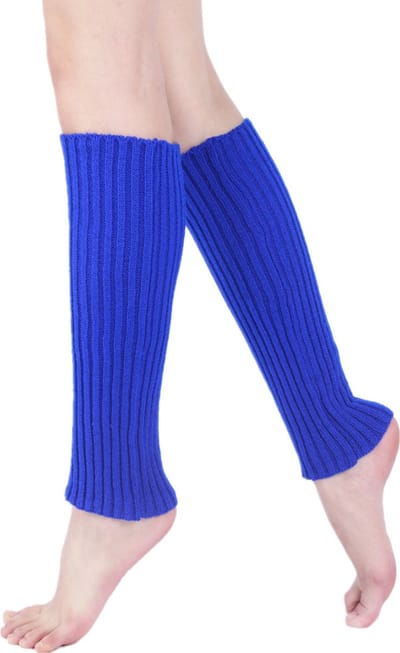 Nivard Beenwarmers - Dames - Overknee - Ballet - Wol - Kniekousen - Leg Warmers - Warm - Party - Blauw
