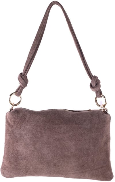 Giuliano lederen schoudertas Sienna - Suede - Made in Italy - Taupe