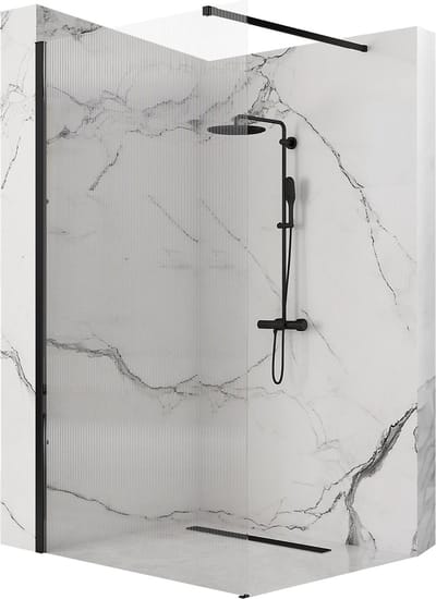 Rea Aero Intimo Black 100 - Douchewand - 100 cm - Zwart