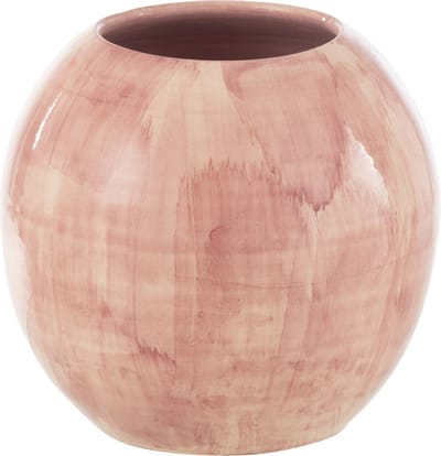 J-Line bloempot Handgeschilderd - keramiek - roze - medium - Ø 24 cm