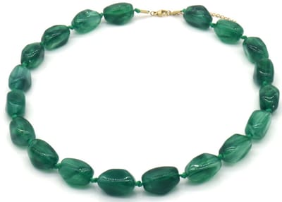 Ketting met acryl kralen - groen - 47-55 cm - dames - modieuze look
