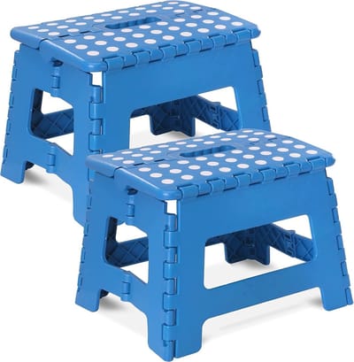 Opvouwbare Stapkruk voor Kinderen en Volwassenen - 9 Inch Hoogte, 300 Pond Capaciteit, Ruimtebesparend, Anti-Slip