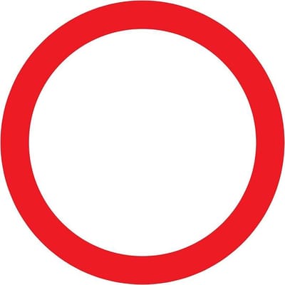 Pickup bord rond diameter 18 cm - Verbodsbord algemeen
