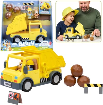 Bluey Bingo Bouwkiepwagen + 2 hondenfiguren, figuren voor kinderen 3+