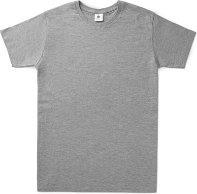 B&C Exact 150 Heren T-Shirt - Sportsgrey - Extra Small - Korte Mouwen