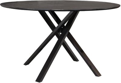 Eettafel rond Ronsi Antoinette zwart 130cm ronde tafel MDF eetkamertafel