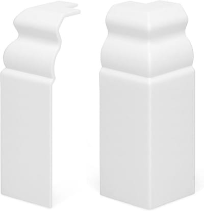 Hoekstuk Binnenhoek Plint 80 mm - Set van 2 Stuks - Hoge Kwaliteit Afwerking