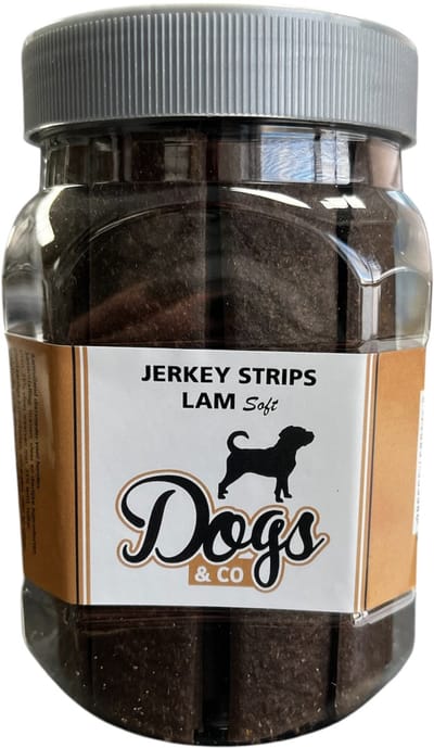 Jerkey Strips Lam 390gram/Pot Dogs&Co