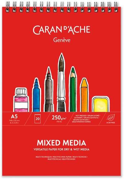Caran d'Ache Mixed media papierblok met ringband A5 20 vel