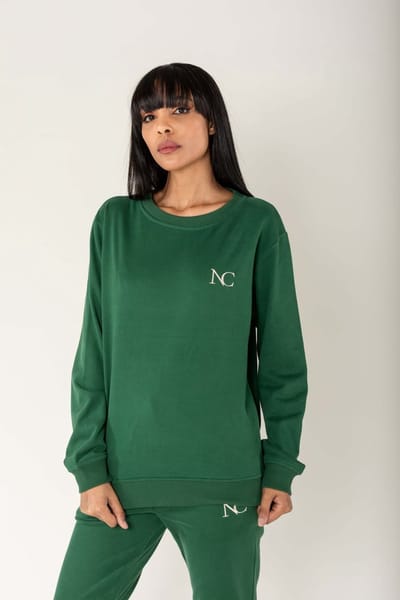 Nina Carter | Huispak - Jogging pak | rechte pijpen | 2 delig | Groen| S