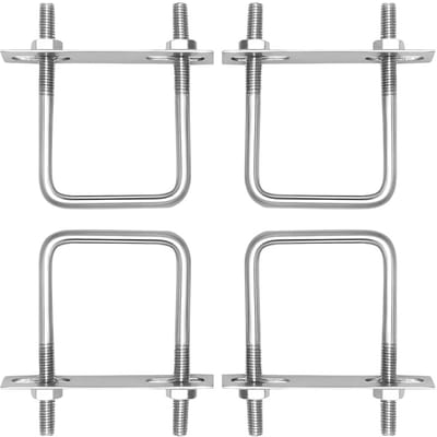 Beugelschroeven M10 80 x 150 mm - Roestvrij Staal U beugel met Schroefdraad voor Buisbevestiging