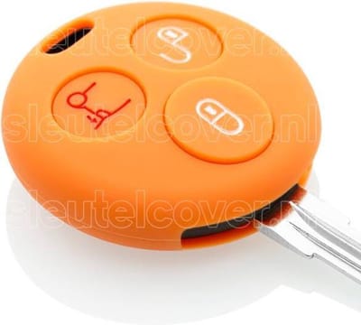 Autosleutel Hoesje geschikt voor Smart - SleutelCover - Silicone Autosleutel Cover - Sleutelhoesje Oranje