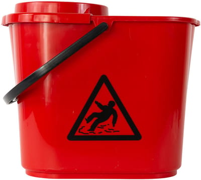Mopemmer met uitwringkorf 12 liter rood