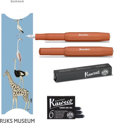 Kaweco Vulpen Sport Skyline FOX (EXTRA FINE) met doosje vullingen en boekenlegger