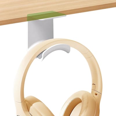 SnelShoppen - Pack van 2 Universele Hoofdtelefoonhouders - Zelfklevende Wandmontage - Desk Stand voor Gaming, Thuiswerk en Meerdere Apparaten - Duurza