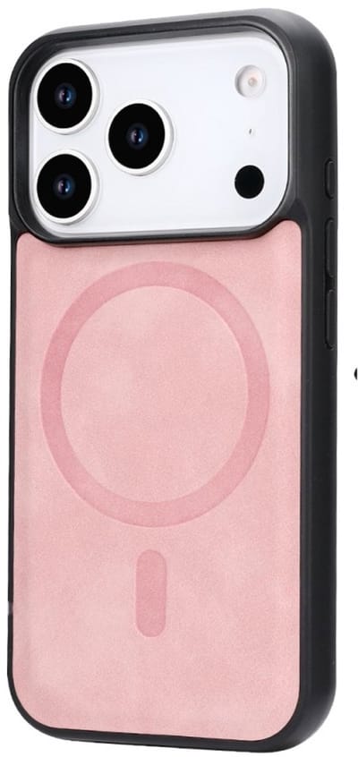 CaseMania Bookcase hoesje geschikt voor Apple iPhone 17 Pro - Effen Roze - Kunstleer - Compatible met MagSafe