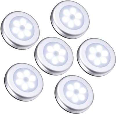 Nachtlampje met Bewegingsmelder - 6 Stuks LED Sensor Licht voor Gangen en Trappen
