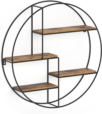 Vicco Fyrk Wandrek – 55 x 55 cm Rond Antiek hout
