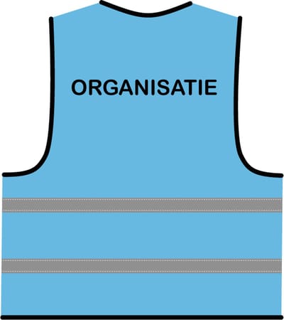 Organisatie hesje lichtblauw