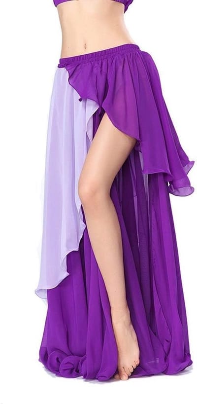 Vrouwelijke Chiffon Rok voor Buikdansen - Lichtgewicht, Sexy en Grote Zwaairok voor Optredens en Kostuums met Hoge Taille