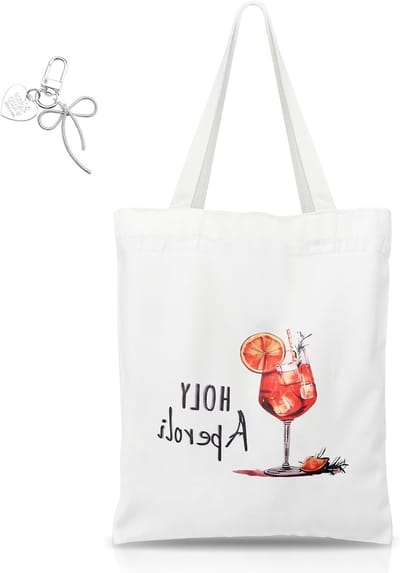 Stijlvolle Jute Shopping Bag, 40 x 35 cm, Perfect Cadeau voor Aperol Liefhebbers, Duurzame Draagtas voor Vrouwen, Ideaal voor Dagelijkse Boodschappen