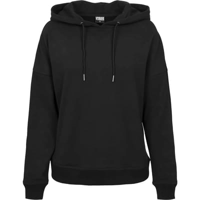 Urban Classics - Laced-Up Hoodie/trui - S - Zwart