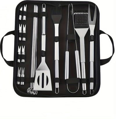Nivard Barbeque Set - Barbecueset - Barbecue - Barbecues - BBQ - Tangenset - Vleeset - Accessoires - Zomer - 20 stuks