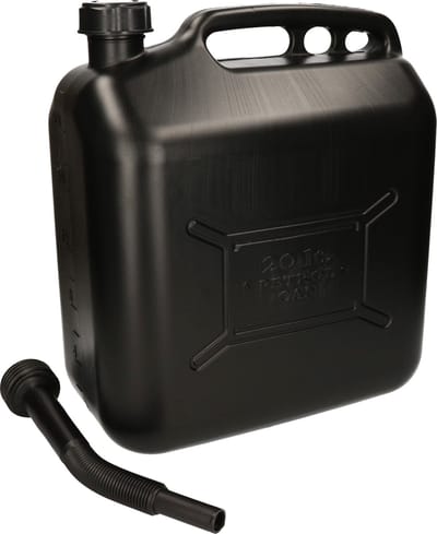 Benson Jerrycan - zwart - 20 liter - voor brandstof - inclusief schenktuit