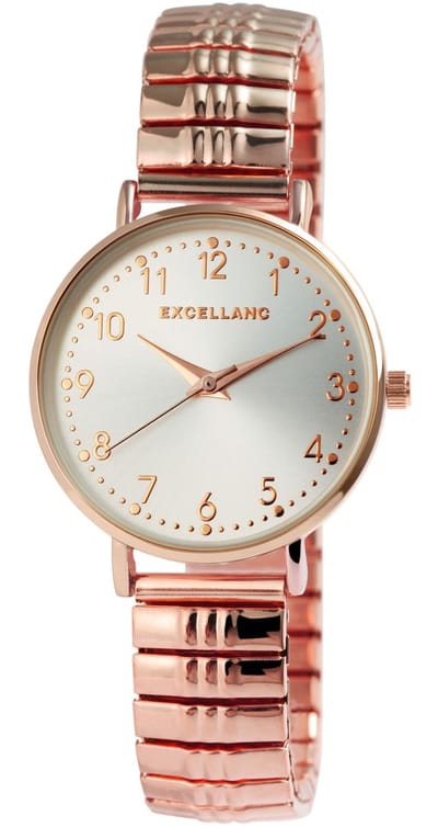 EXCELLANC Dameshorloge Edelstahl Emily - rekband - flexibel bandhorloge analoog quartz