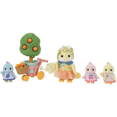 Sylvanian Families 5860 Familie Citroenvogel- fluweelzachte speelfiguren voor in poppenhuis