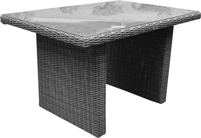 Ibiza premium lounge-diningtafel 120x80xH70 cm antraciet
