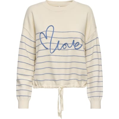 ONLY - ONLSIGNE LIFE LS TEXT DETAI ONECK CC KNT - Meisjes - Gebreide truien