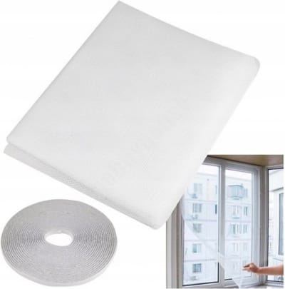 Horrengaas Met Velcro Klittenband | Zelfklevend | Anti Muggen | Vliegen | Insecten Hor | 130x150cm | Wit