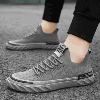 Nieuwe Herenschoenen Mode Heren Boardschoenen Outdoor Canvas Schoenen Lage Veterschoenen Boardschoenen Werkschoenen Heren Casual Schoenen 44 grijze kleur